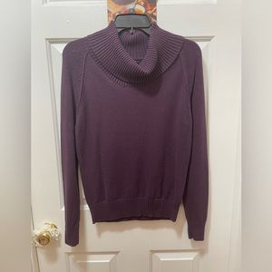 Purple sweater cowl neckline size size small